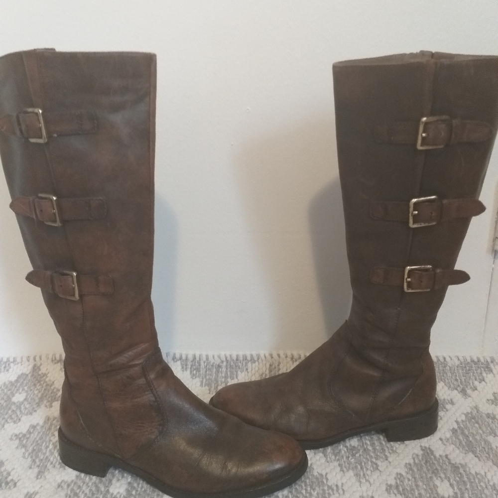 Brown Leather Riding Boots